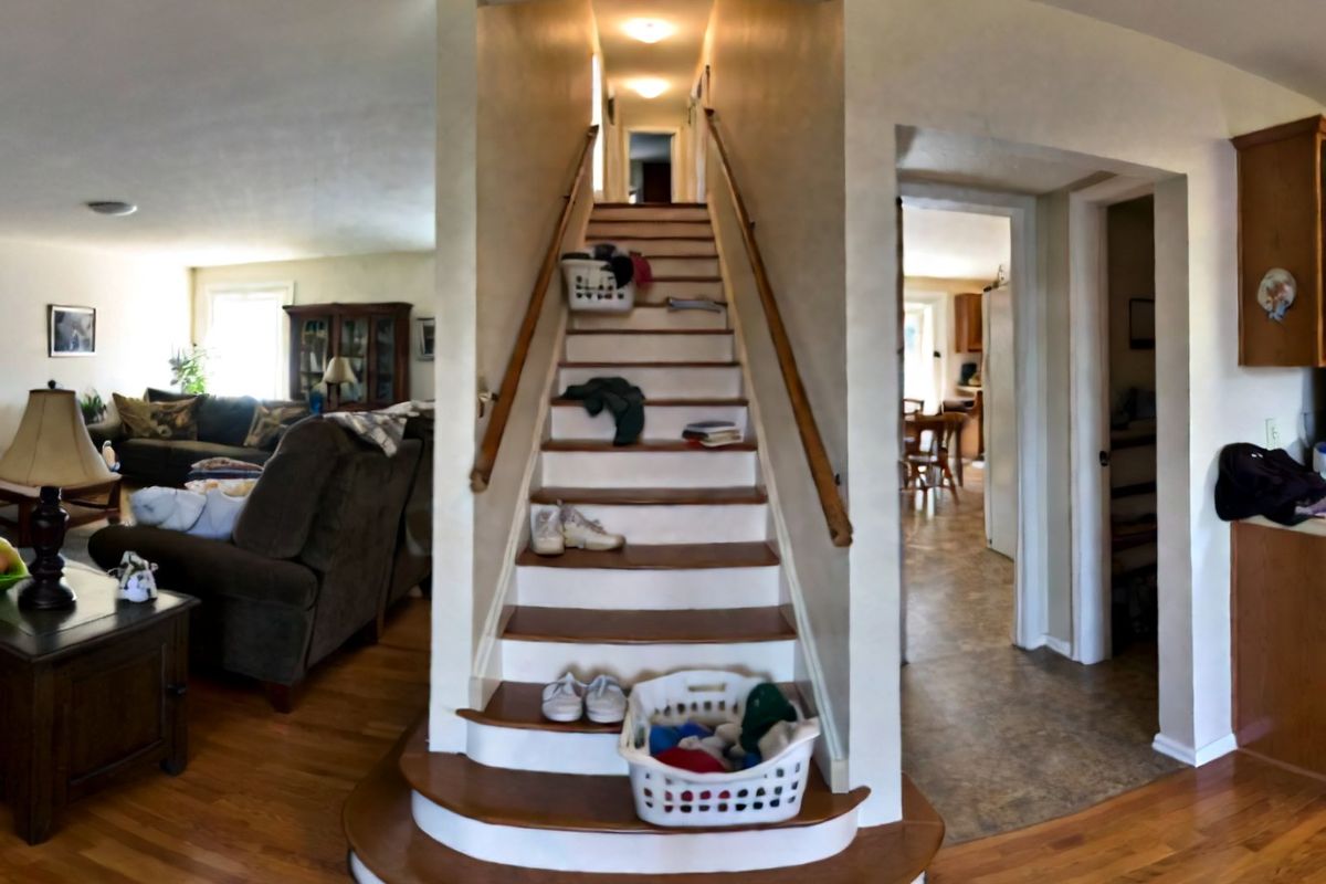 View inside the walkable 3D reconstruction of the staircase