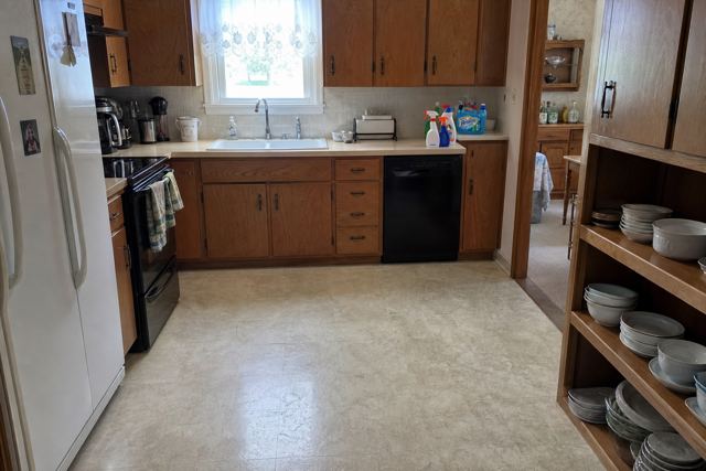 kitchen: Cleaning chemicals out and unlocked
